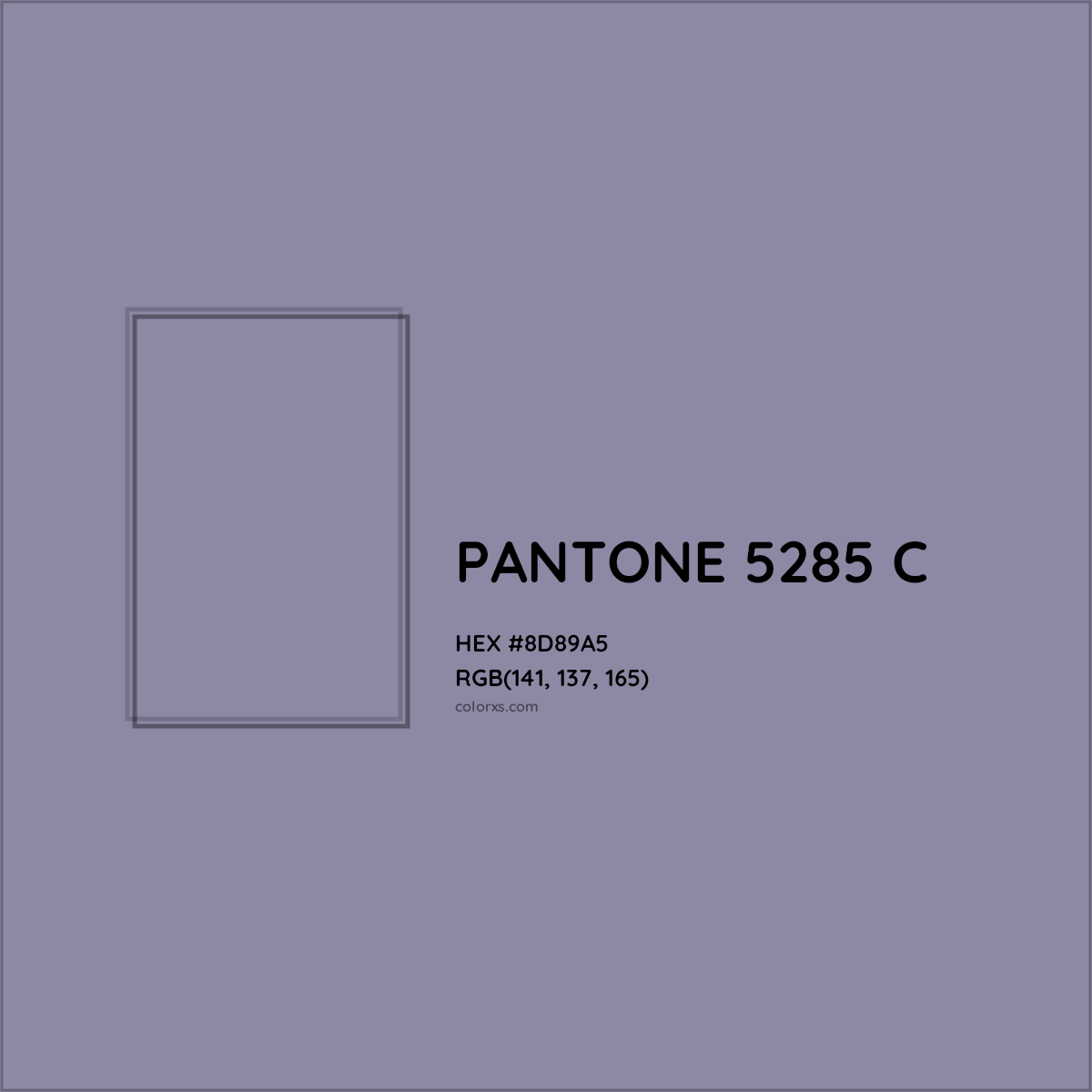 HEX #8D89A5 PANTONE 5285 C CMS Pantone PMS - Color Code