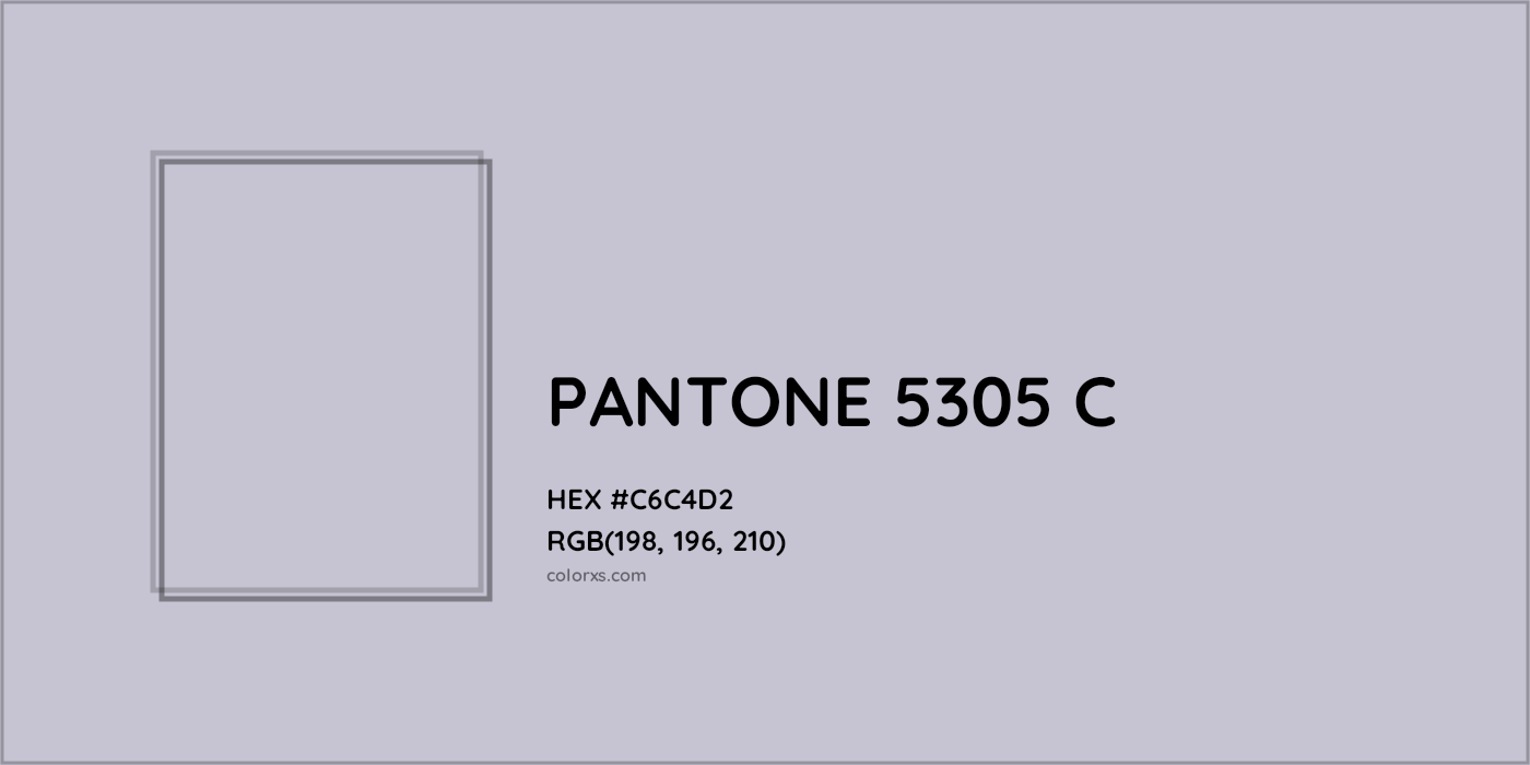 HEX #C6C4D2 PANTONE 5305 C CMS Pantone PMS - Color Code
