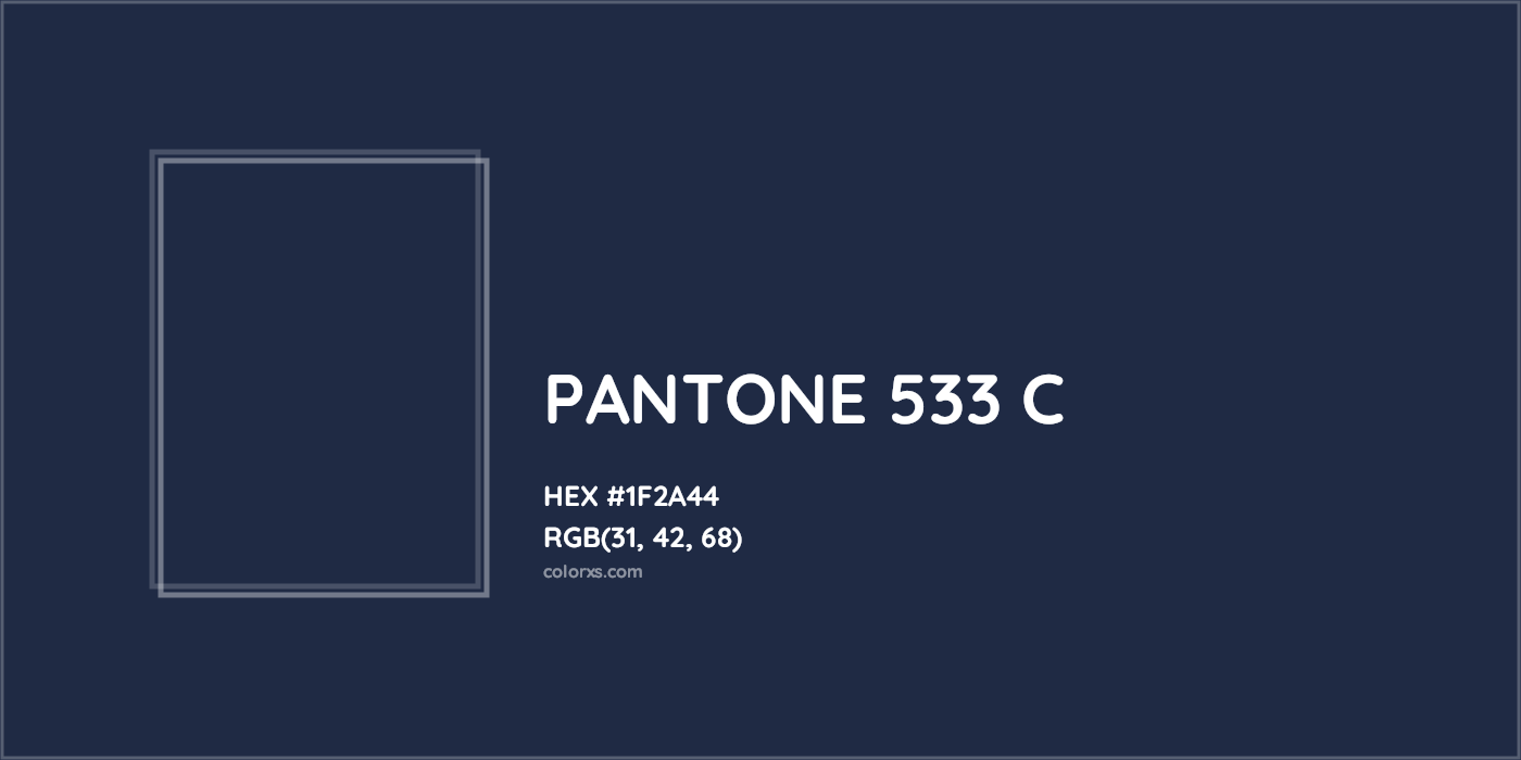 HEX #1F2A44 PANTONE 533 C CMS Pantone PMS - Color Code