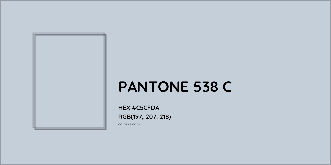 HEX #C5CFDA PANTONE 538 C CMS Pantone PMS - Color Code