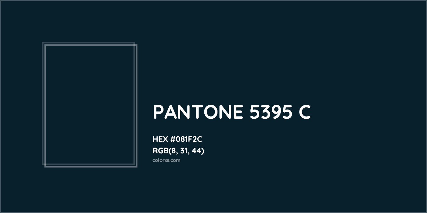HEX #081F2C PANTONE 5395 C CMS Pantone PMS - Color Code