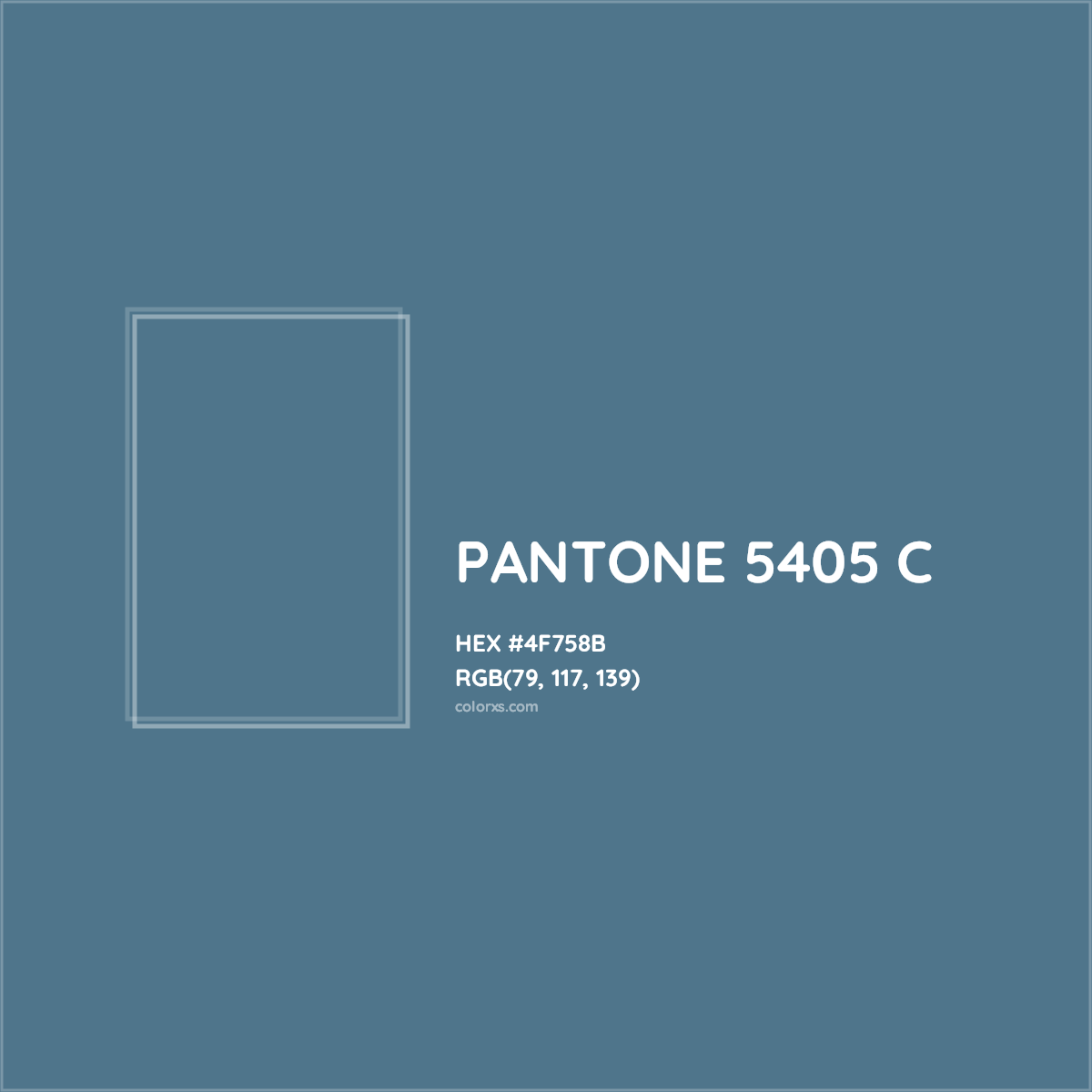 HEX #4F758B PANTONE 5405 C CMS Pantone PMS - Color Code