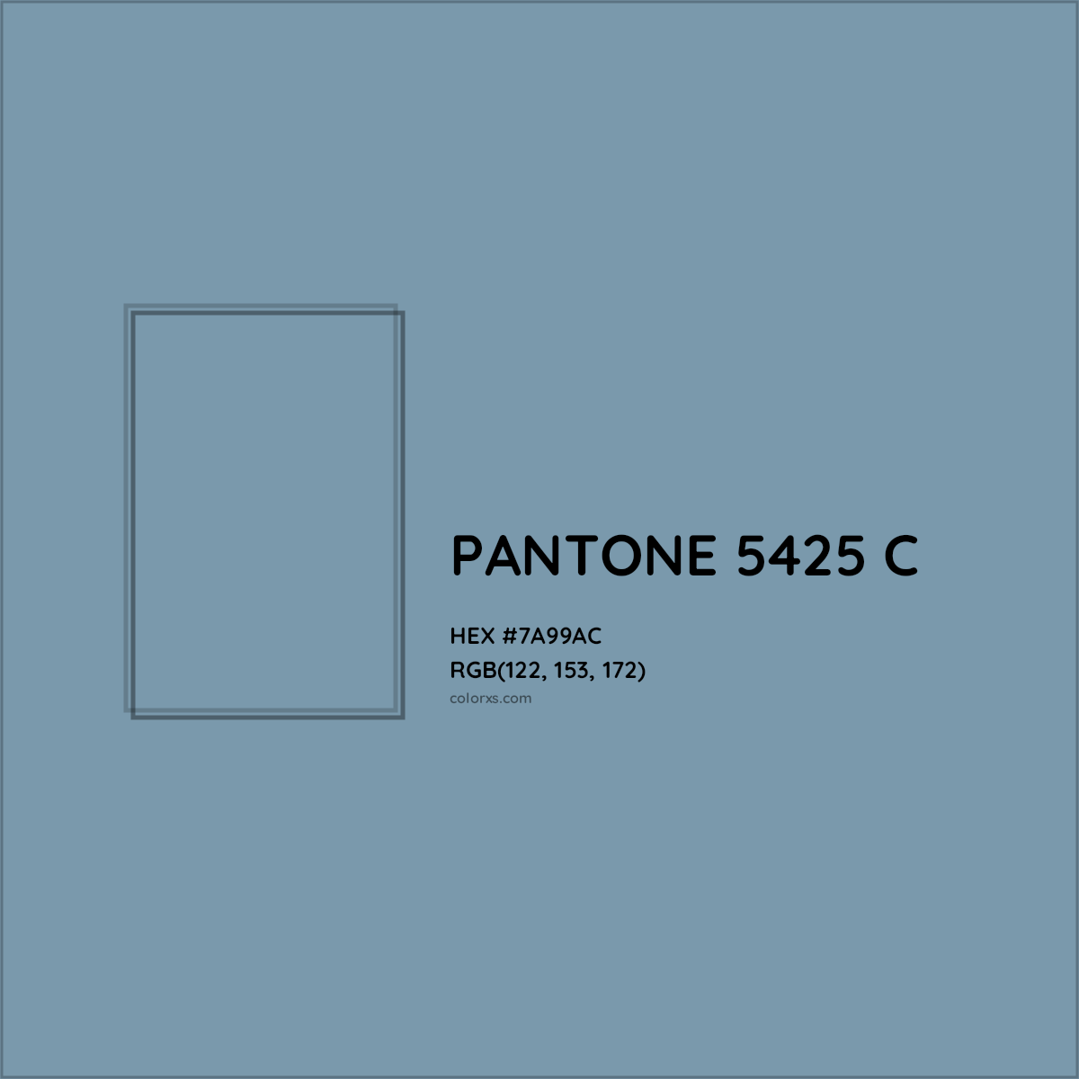 HEX #7A99AC PANTONE 5425 C CMS Pantone PMS - Color Code