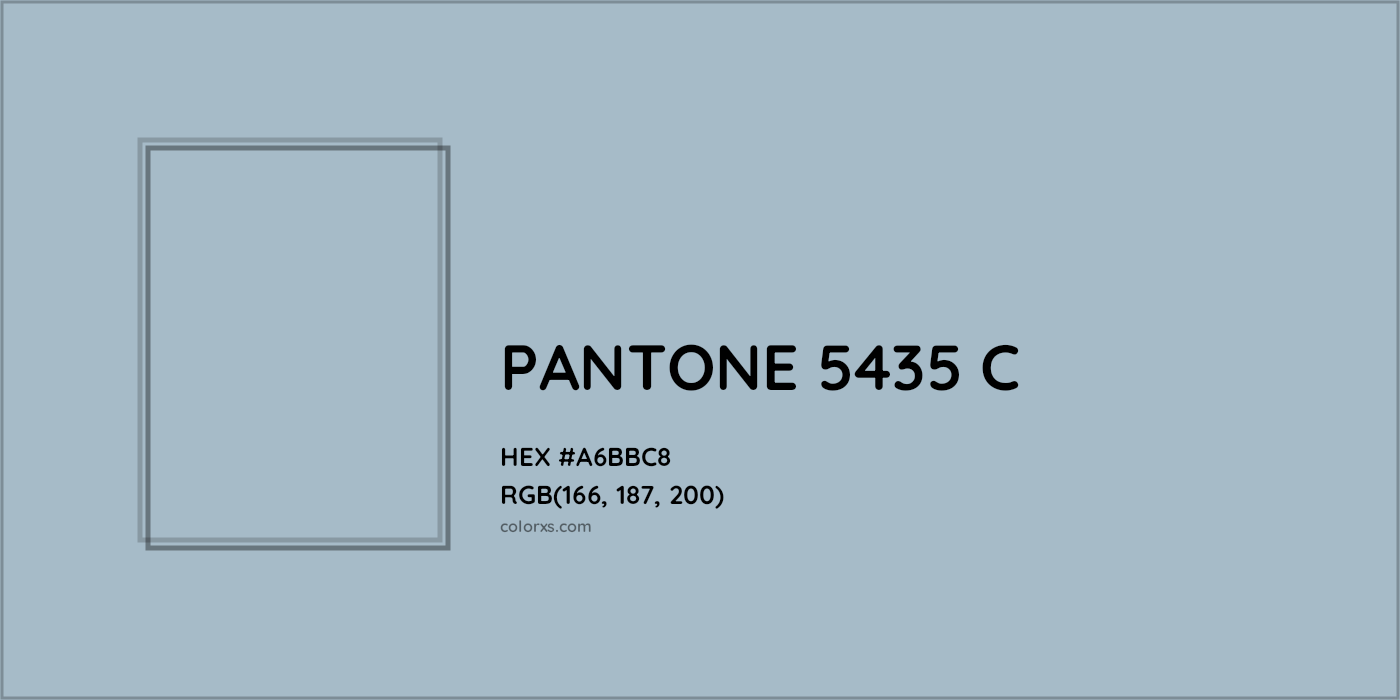 HEX #A6BBC8 PANTONE 5435 C CMS Pantone PMS - Color Code