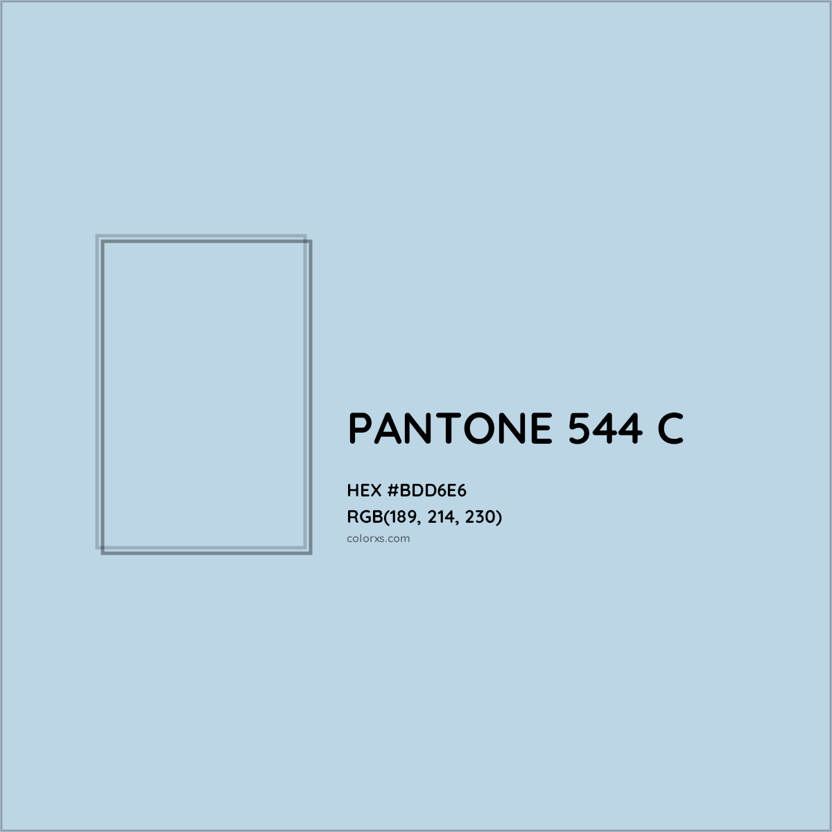 HEX #BDD6E6 PANTONE 544 C CMS Pantone PMS - Color Code