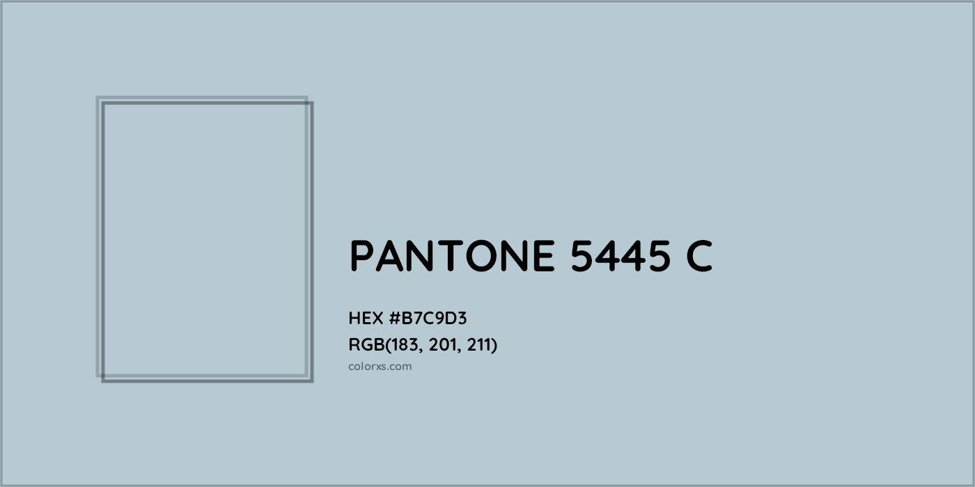 HEX #B7C9D3 PANTONE 5445 C CMS Pantone PMS - Color Code