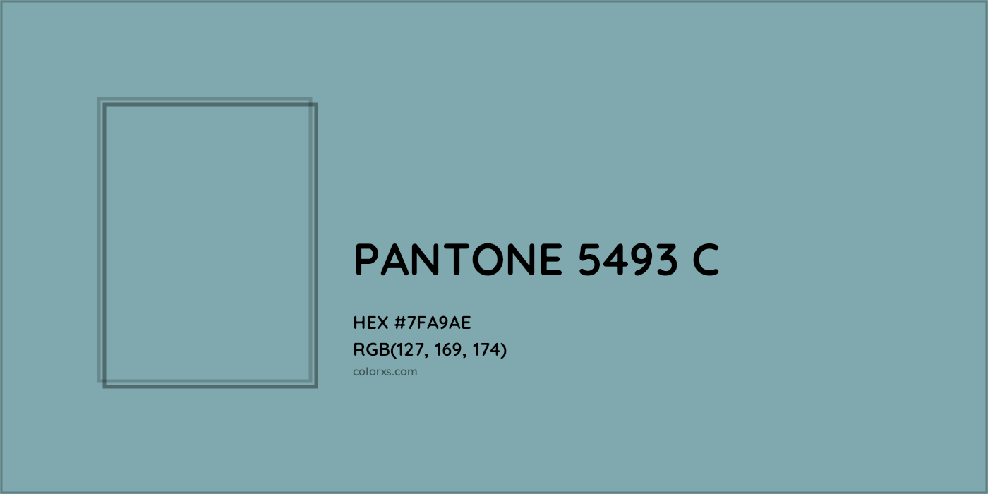 HEX #7FA9AE PANTONE 5493 C CMS Pantone PMS - Color Code