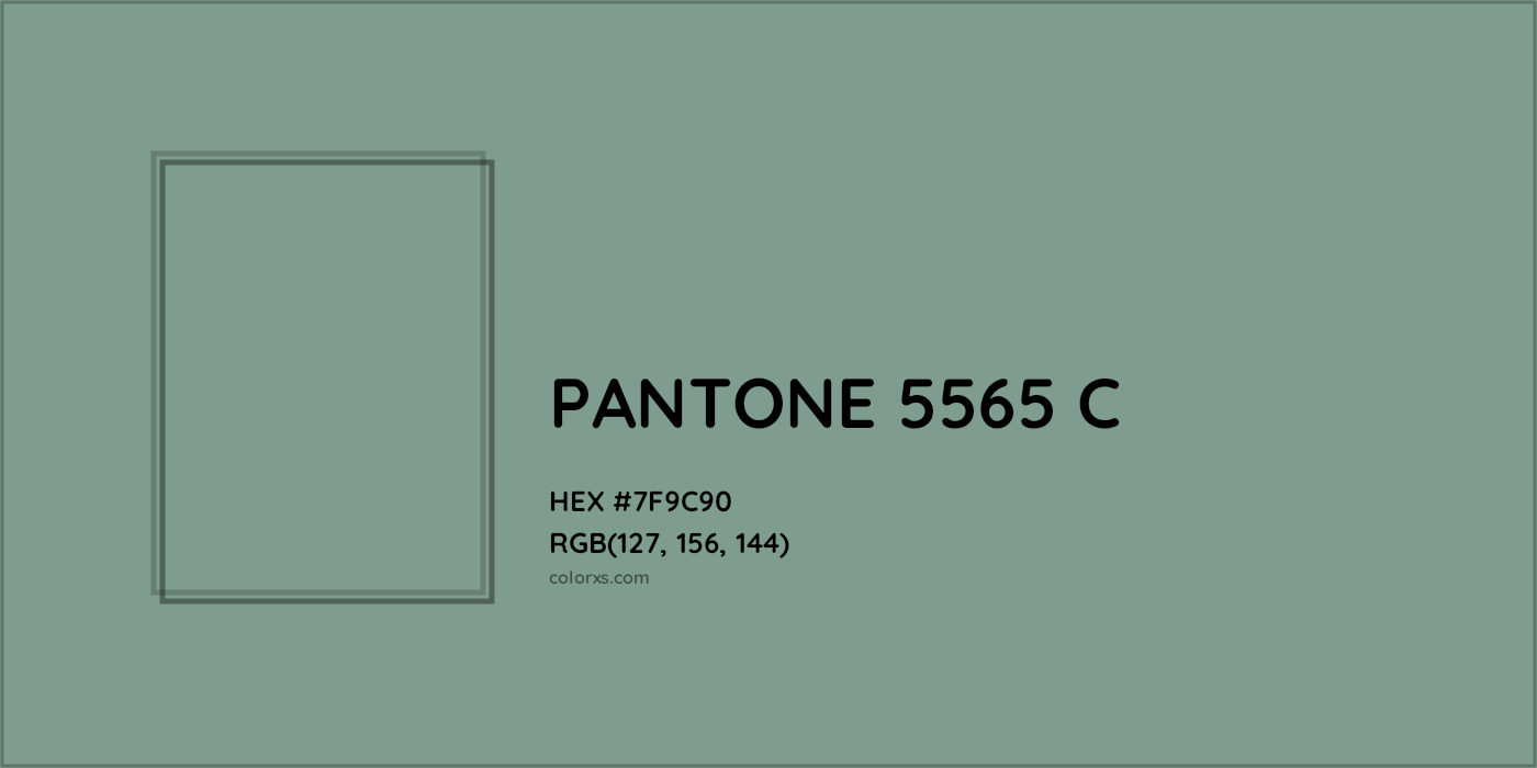 HEX #7F9C90 PANTONE 5565 C CMS Pantone PMS - Color Code