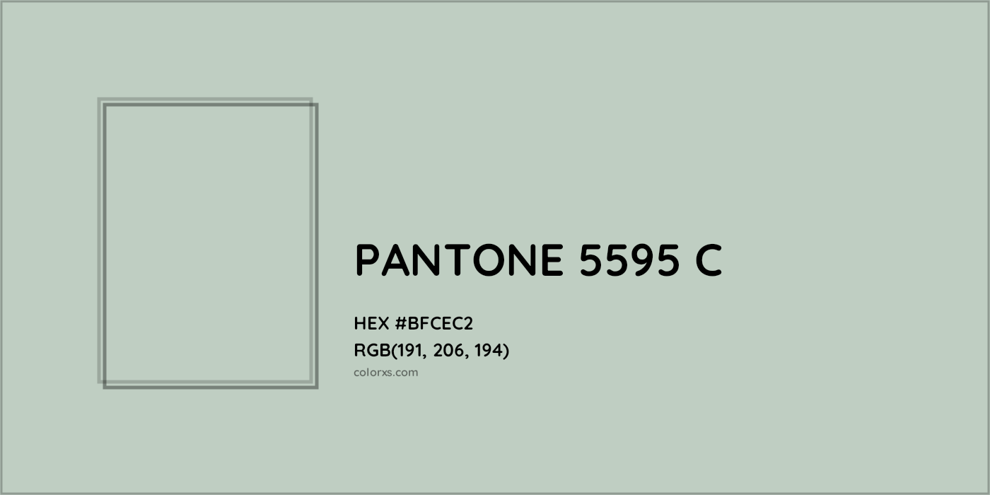 HEX #BFCEC2 PANTONE 5595 C CMS Pantone PMS - Color Code