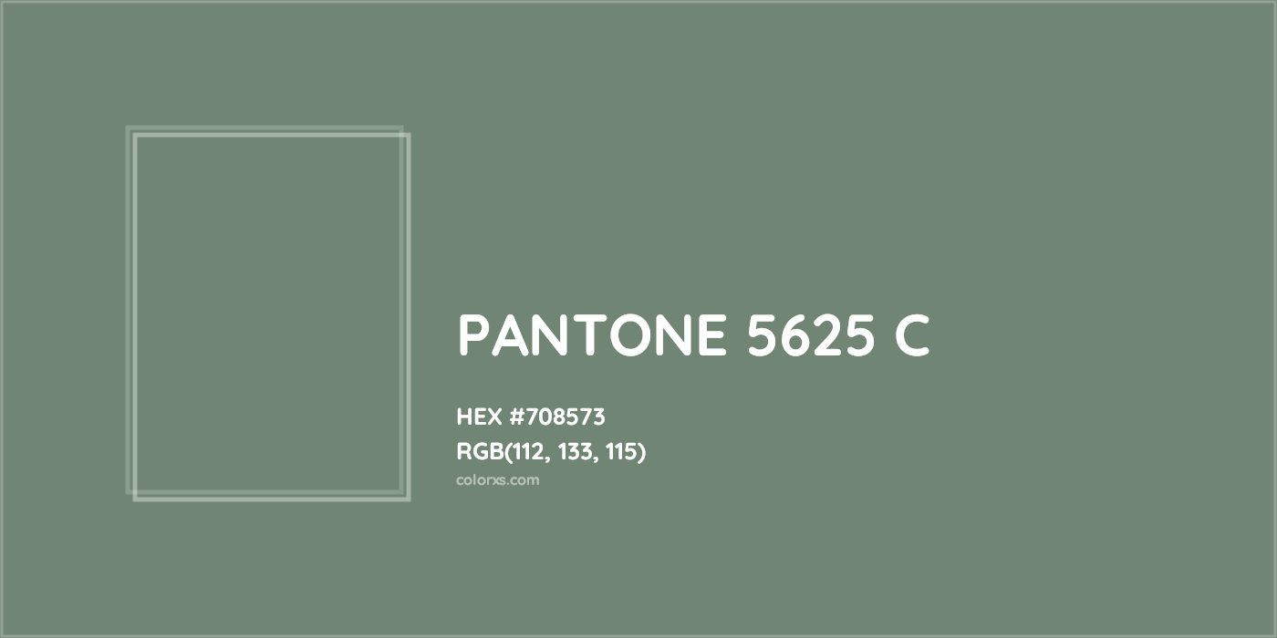 HEX #708573 PANTONE 5625 C CMS Pantone PMS - Color Code