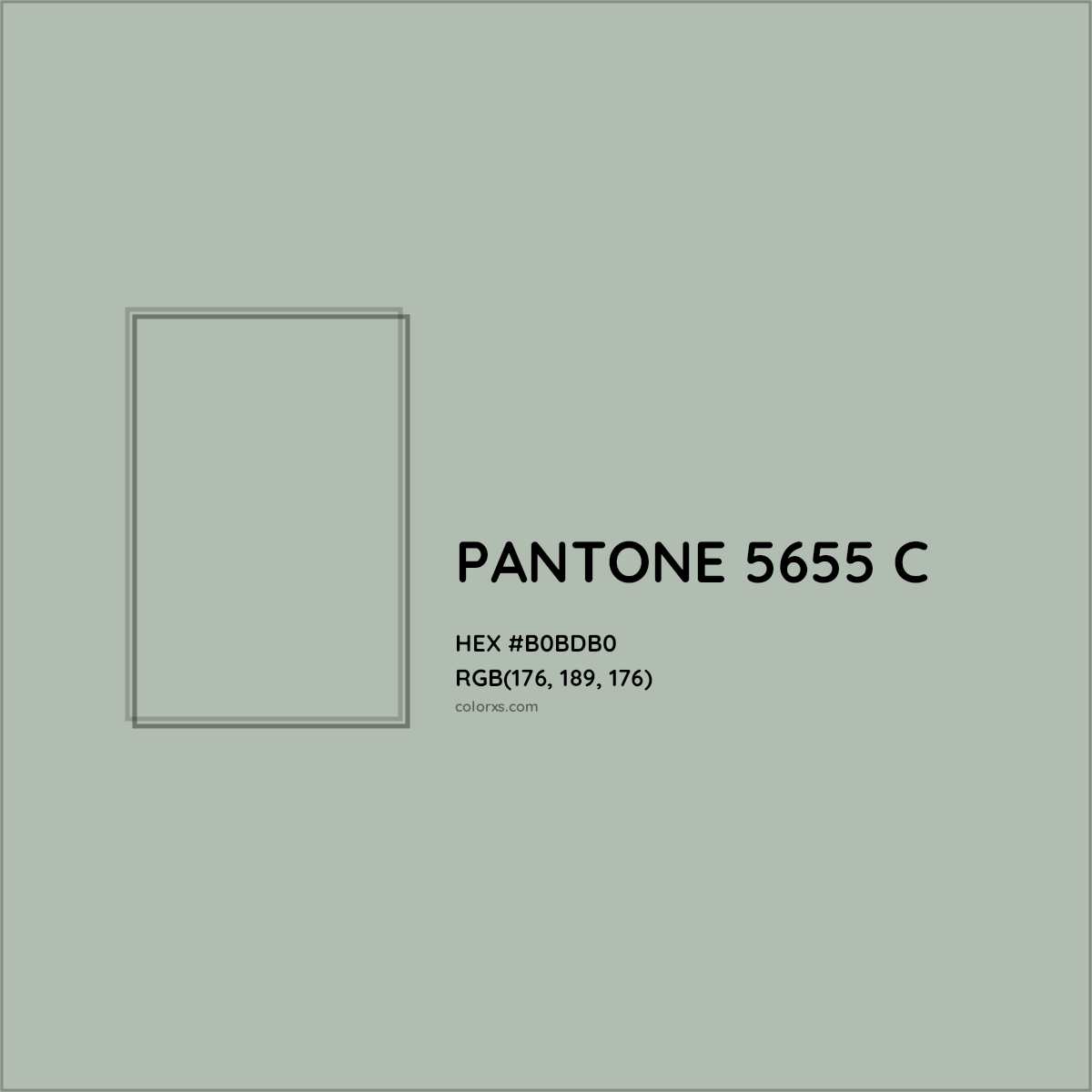 HEX #B0BDB0 PANTONE 5655 C CMS Pantone PMS - Color Code