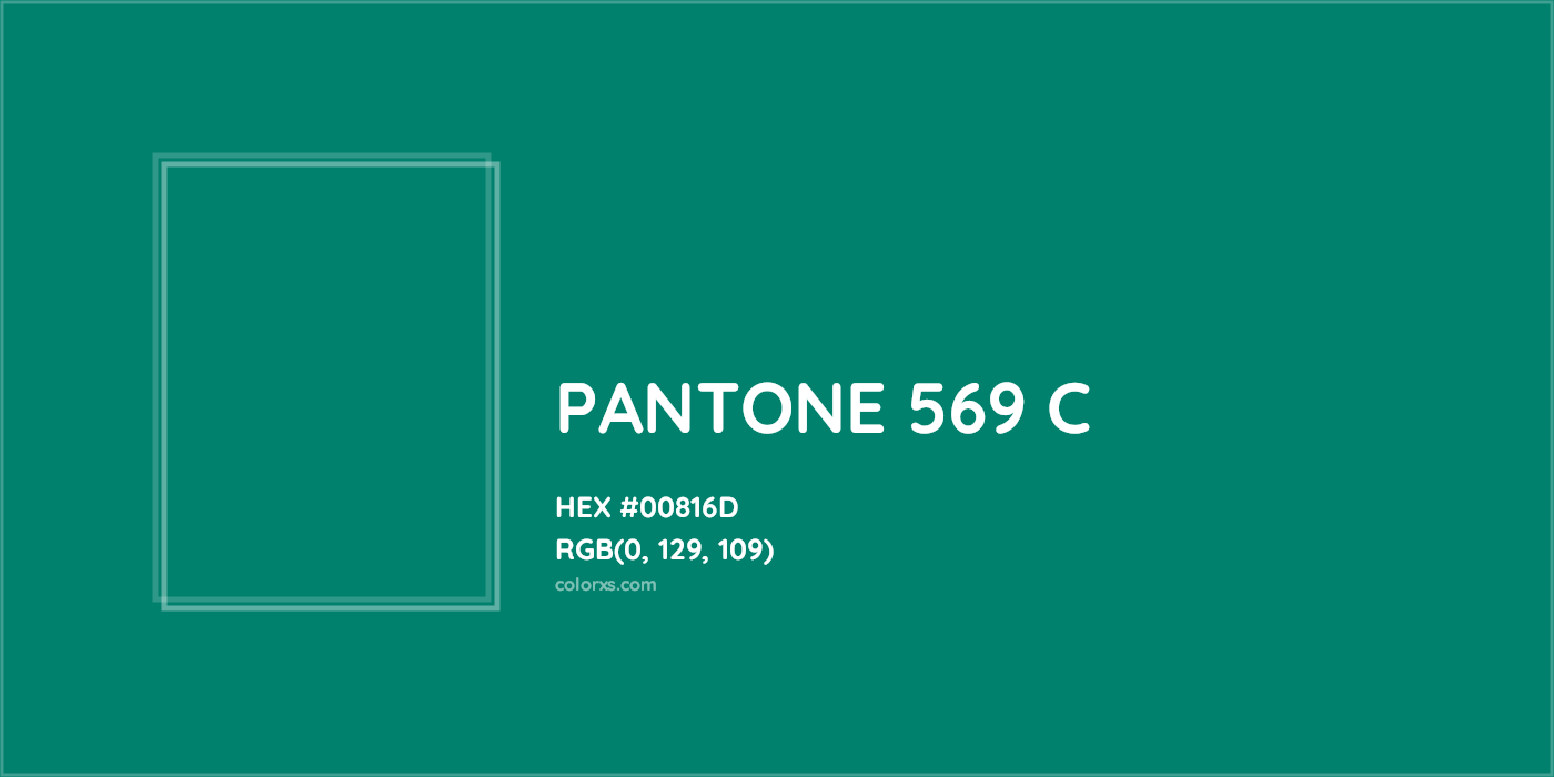 HEX #00816D PANTONE 569 C CMS Pantone PMS - Color Code