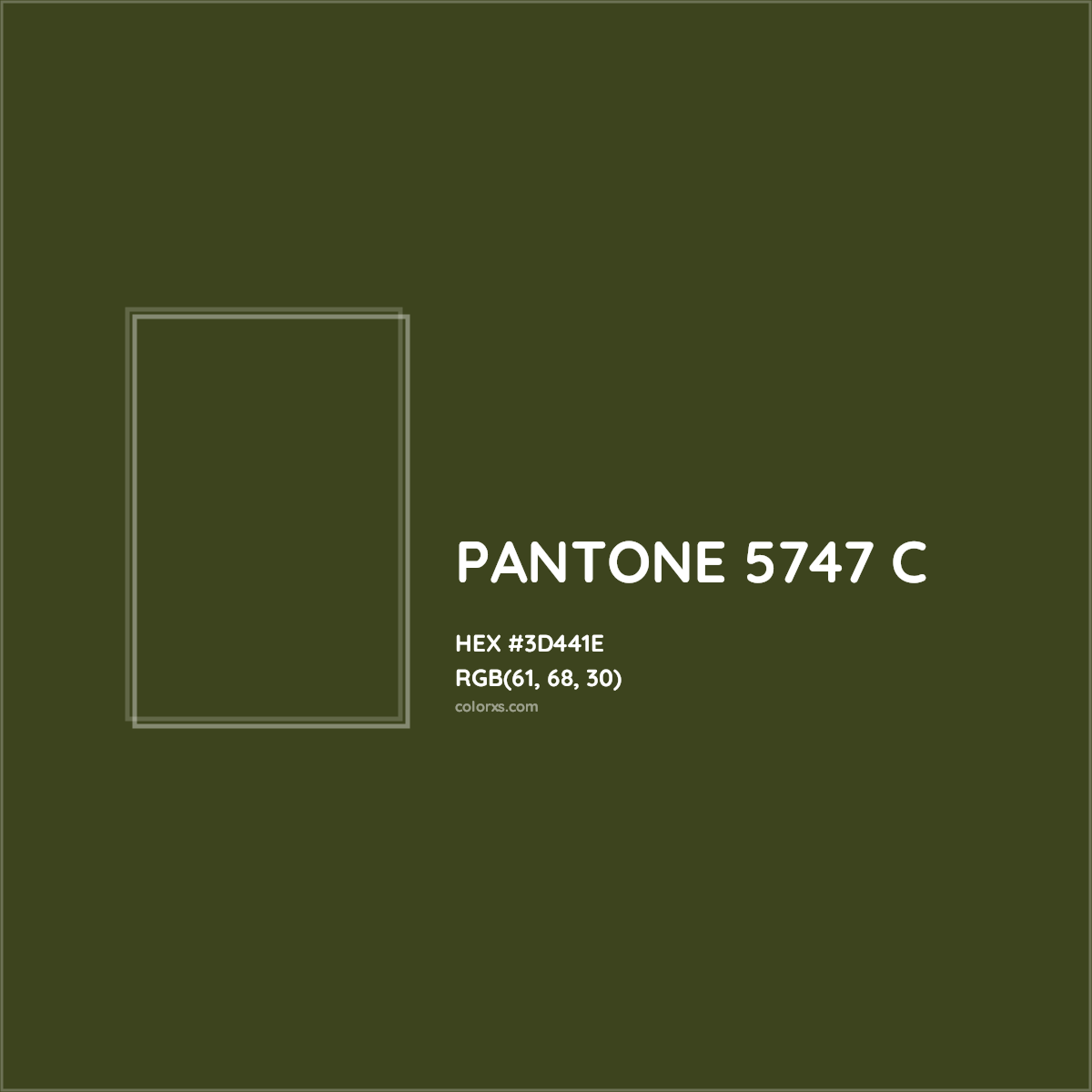 HEX #3D441E PANTONE 5747 C CMS Pantone PMS - Color Code