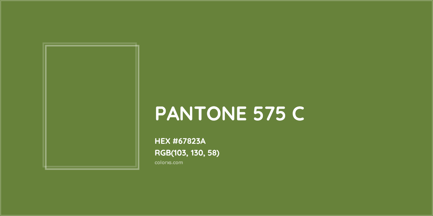 HEX #67823A PANTONE 575 C CMS Pantone PMS - Color Code