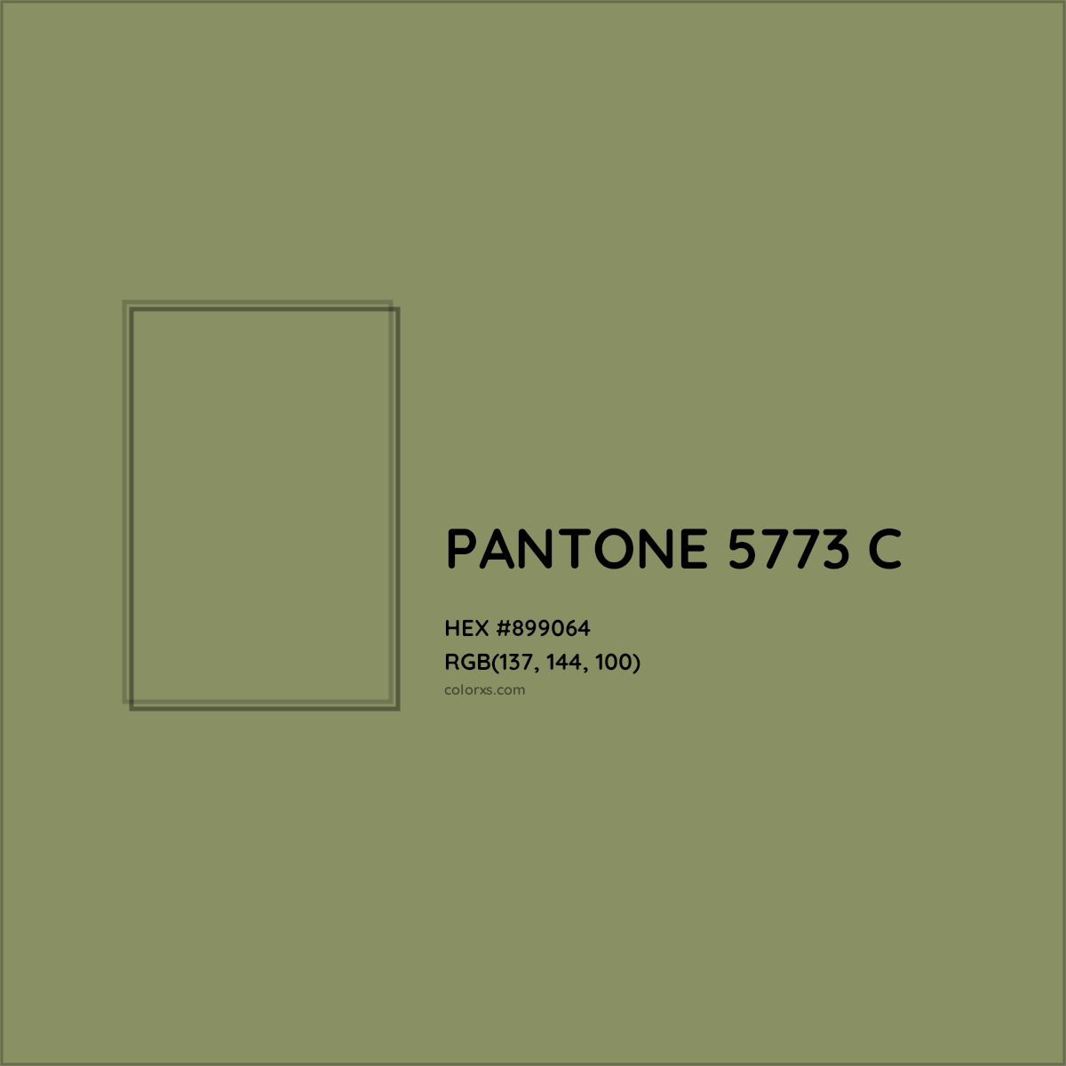 HEX #899064 PANTONE 5773 C CMS Pantone PMS - Color Code
