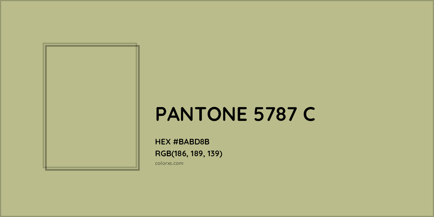 HEX #BABD8B PANTONE 5787 C CMS Pantone PMS - Color Code