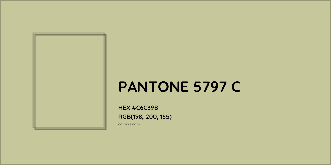 HEX #C6C89B PANTONE 5797 C CMS Pantone PMS - Color Code