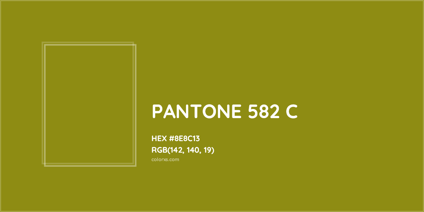 HEX #8E8C13 PANTONE 582 C CMS Pantone PMS - Color Code