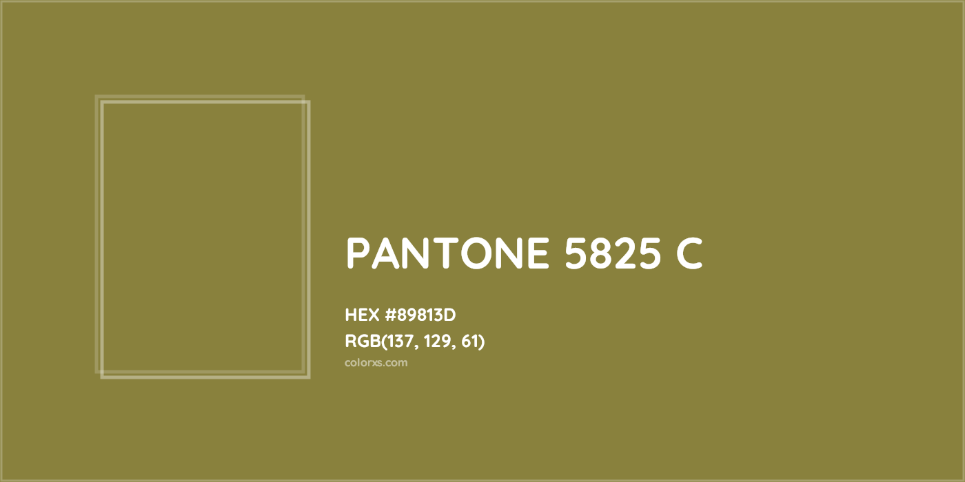 HEX #89813D PANTONE 5825 C CMS Pantone PMS - Color Code