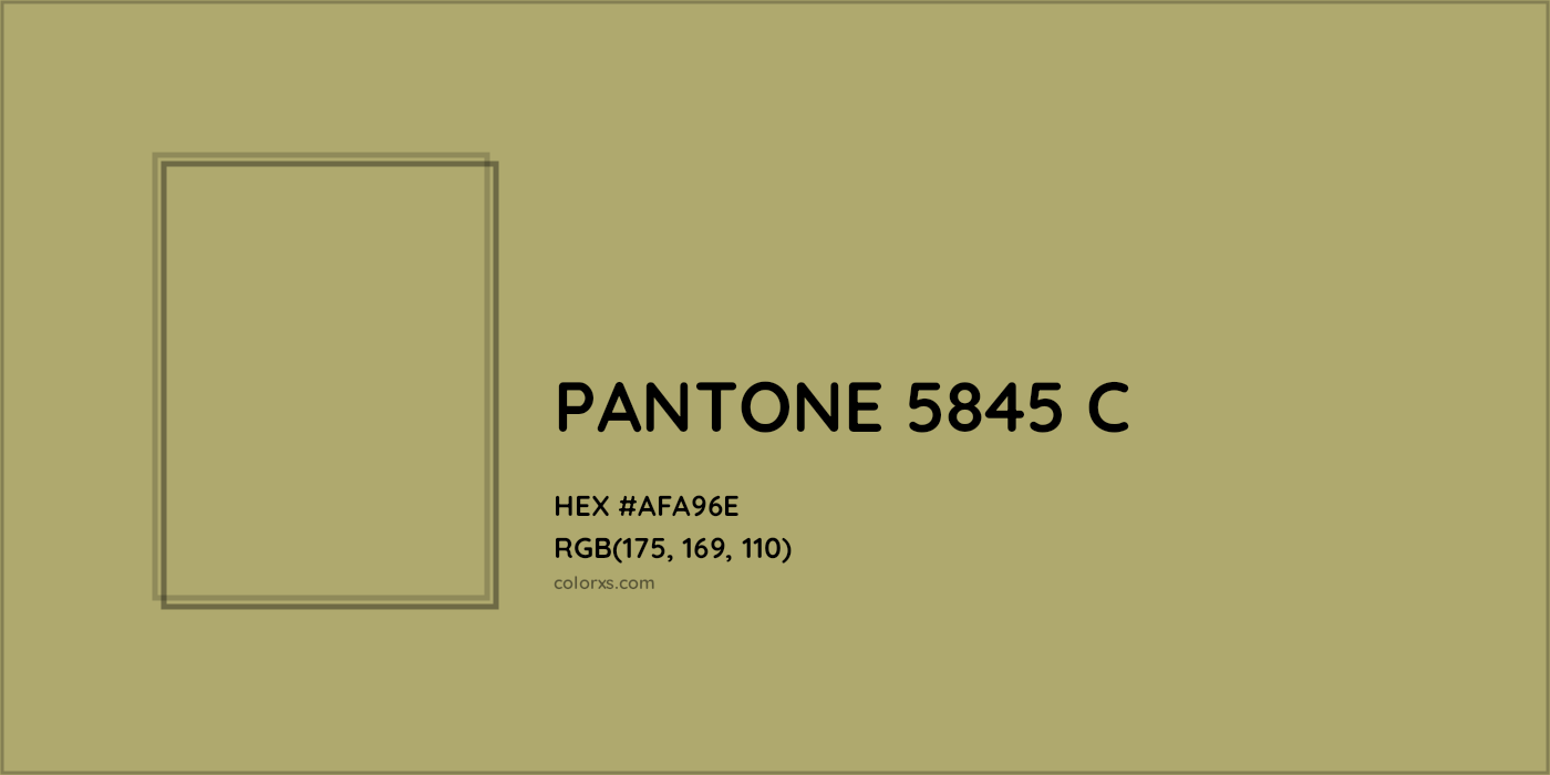 HEX #AFA96E PANTONE 5845 C CMS Pantone PMS - Color Code