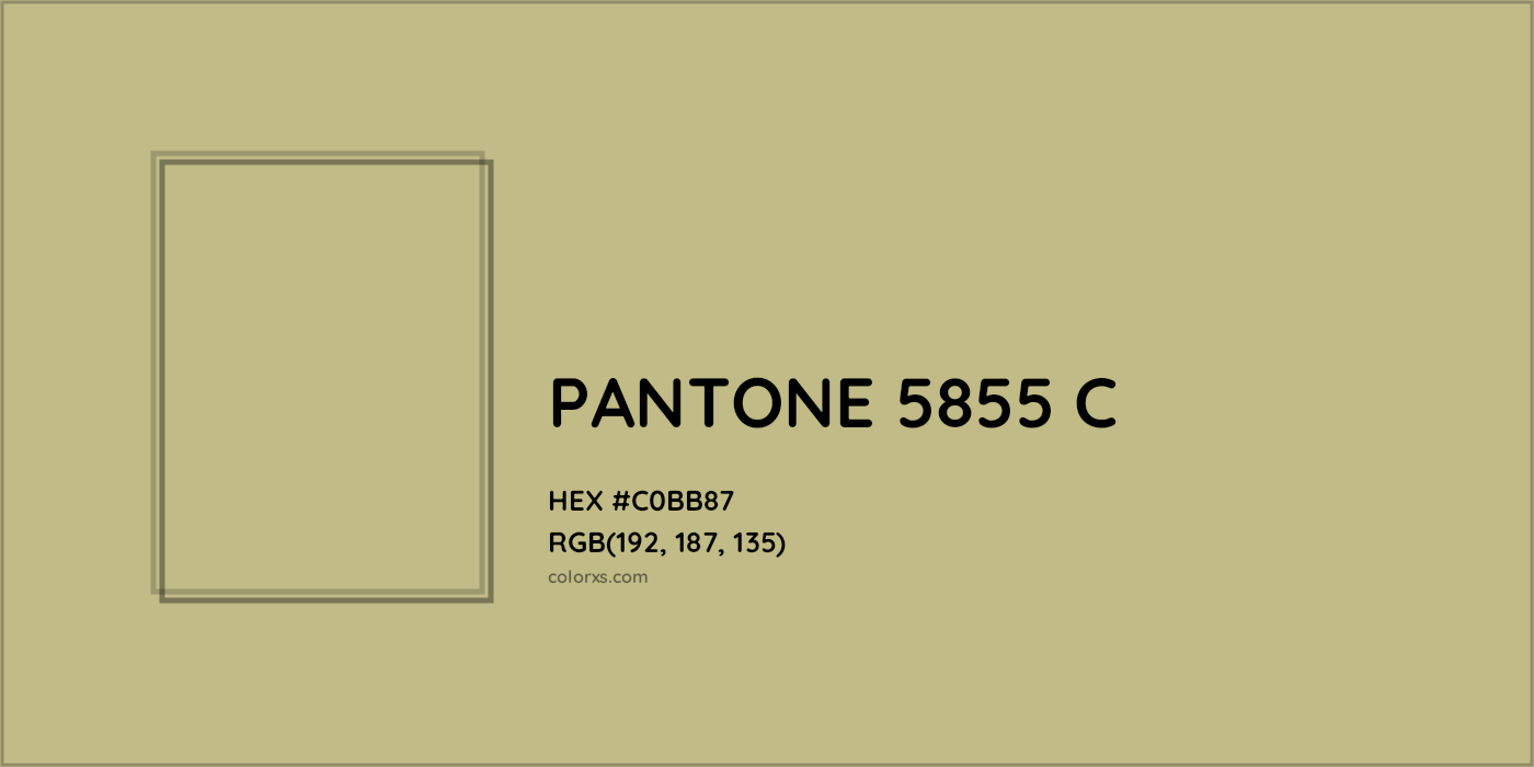 HEX #C0BB87 PANTONE 5855 C CMS Pantone PMS - Color Code