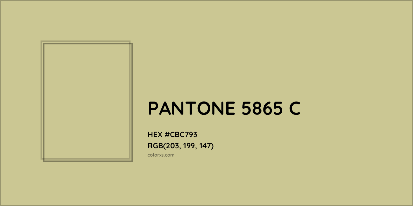 HEX #CBC793 PANTONE 5865 C CMS Pantone PMS - Color Code
