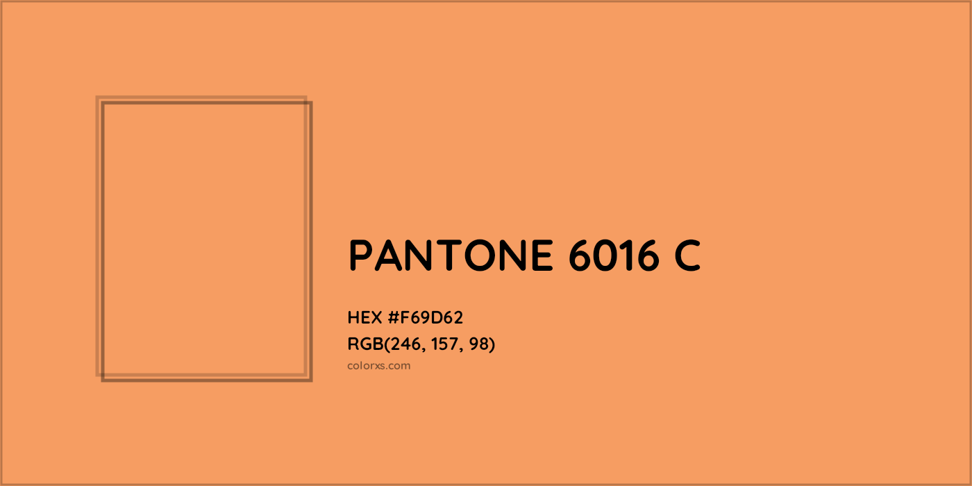 HEX #F69D62 PANTONE 6016 C CMS Pantone PMS - Color Code