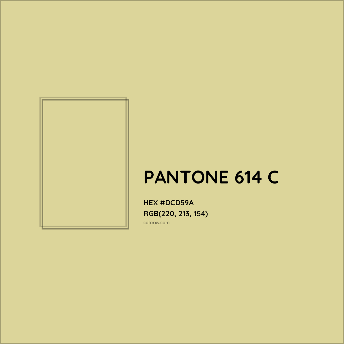 HEX #DCD59A PANTONE 614 C CMS Pantone PMS - Color Code