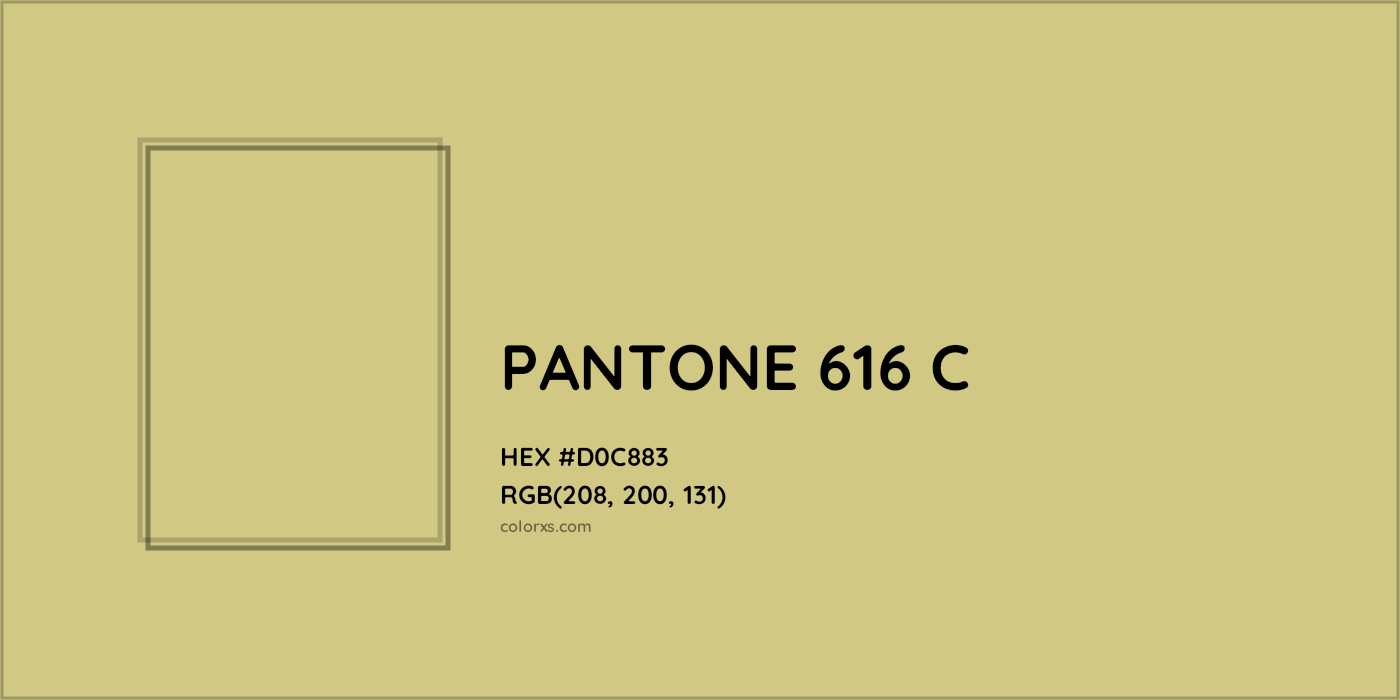 HEX #D0C883 PANTONE 616 C CMS Pantone PMS - Color Code
