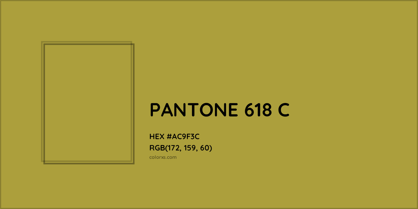 HEX #AC9F3C PANTONE 618 C CMS Pantone PMS - Color Code