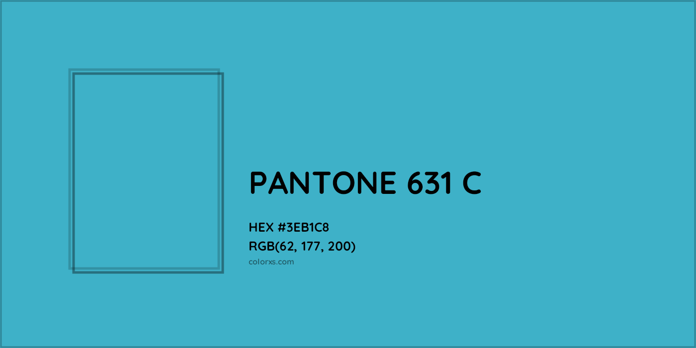 HEX #3EB1C8 PANTONE 631 C CMS Pantone PMS - Color Code