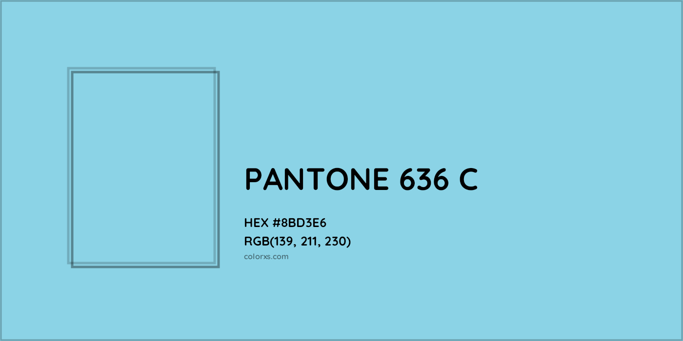 HEX #8BD3E6 PANTONE 636 C CMS Pantone PMS - Color Code