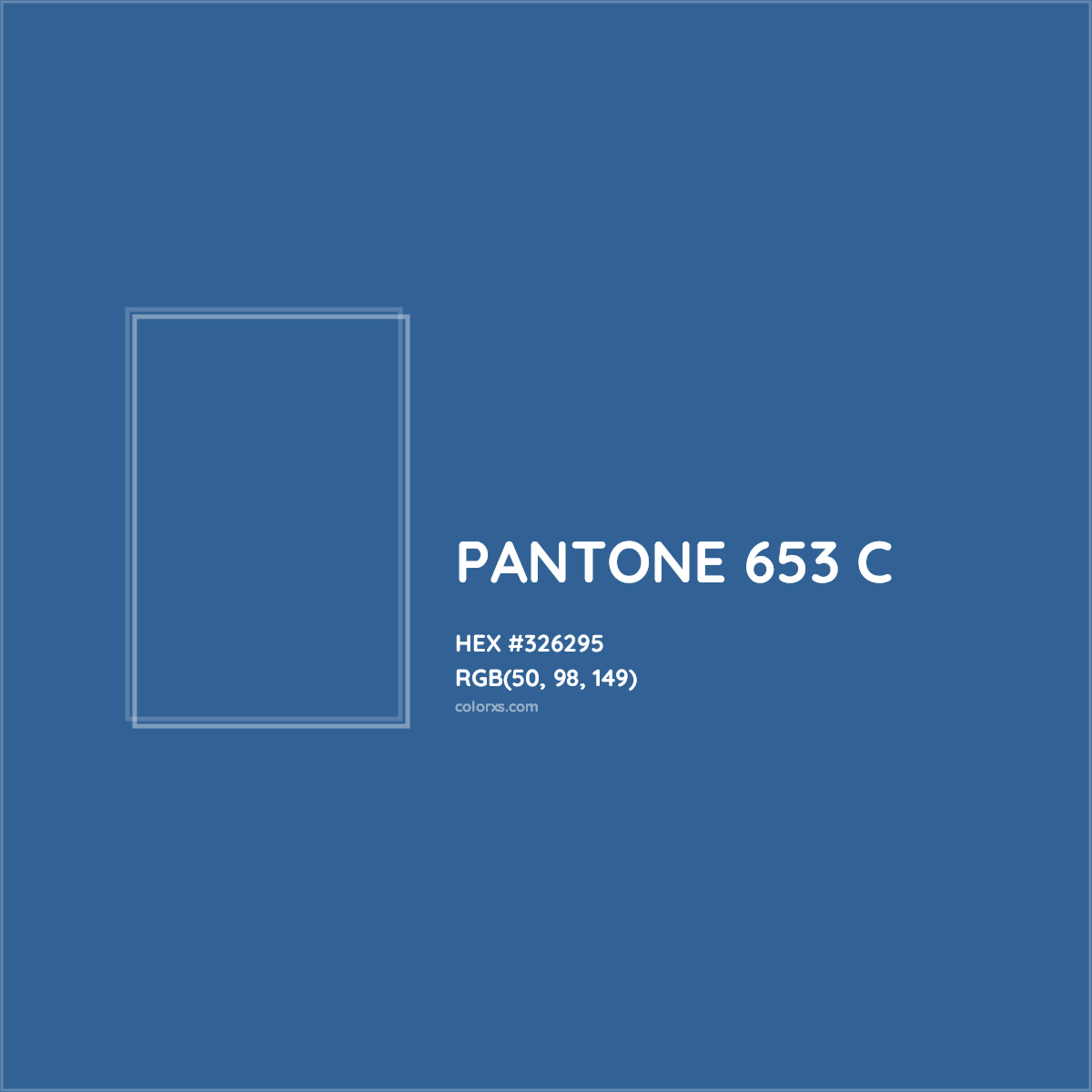 HEX #326295 PANTONE 653 C CMS Pantone PMS - Color Code