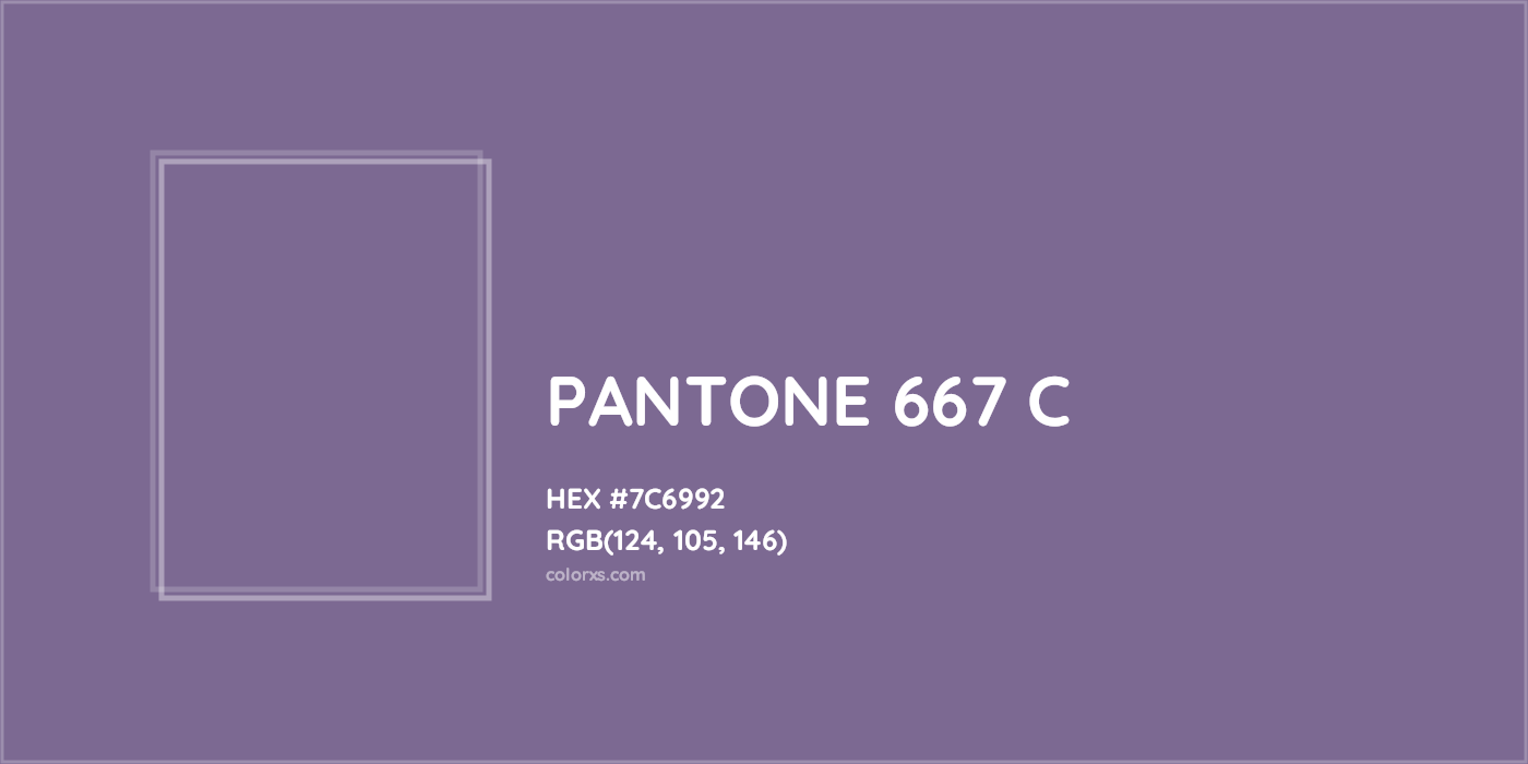 HEX #7C6992 PANTONE 667 C CMS Pantone PMS - Color Code