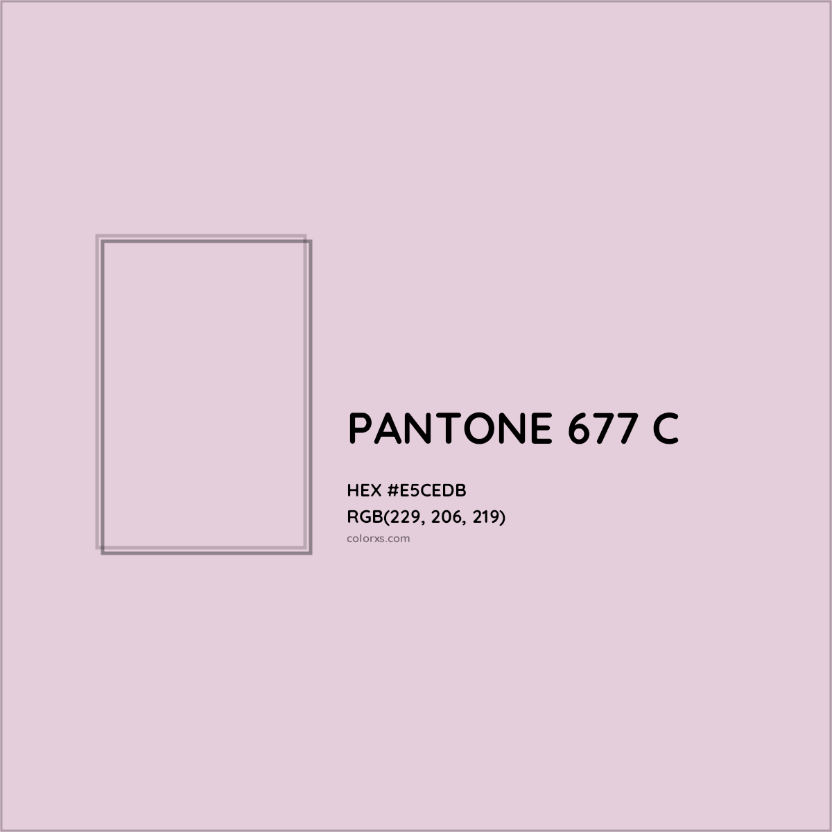 HEX #E5CEDB PANTONE 677 C CMS Pantone PMS - Color Code