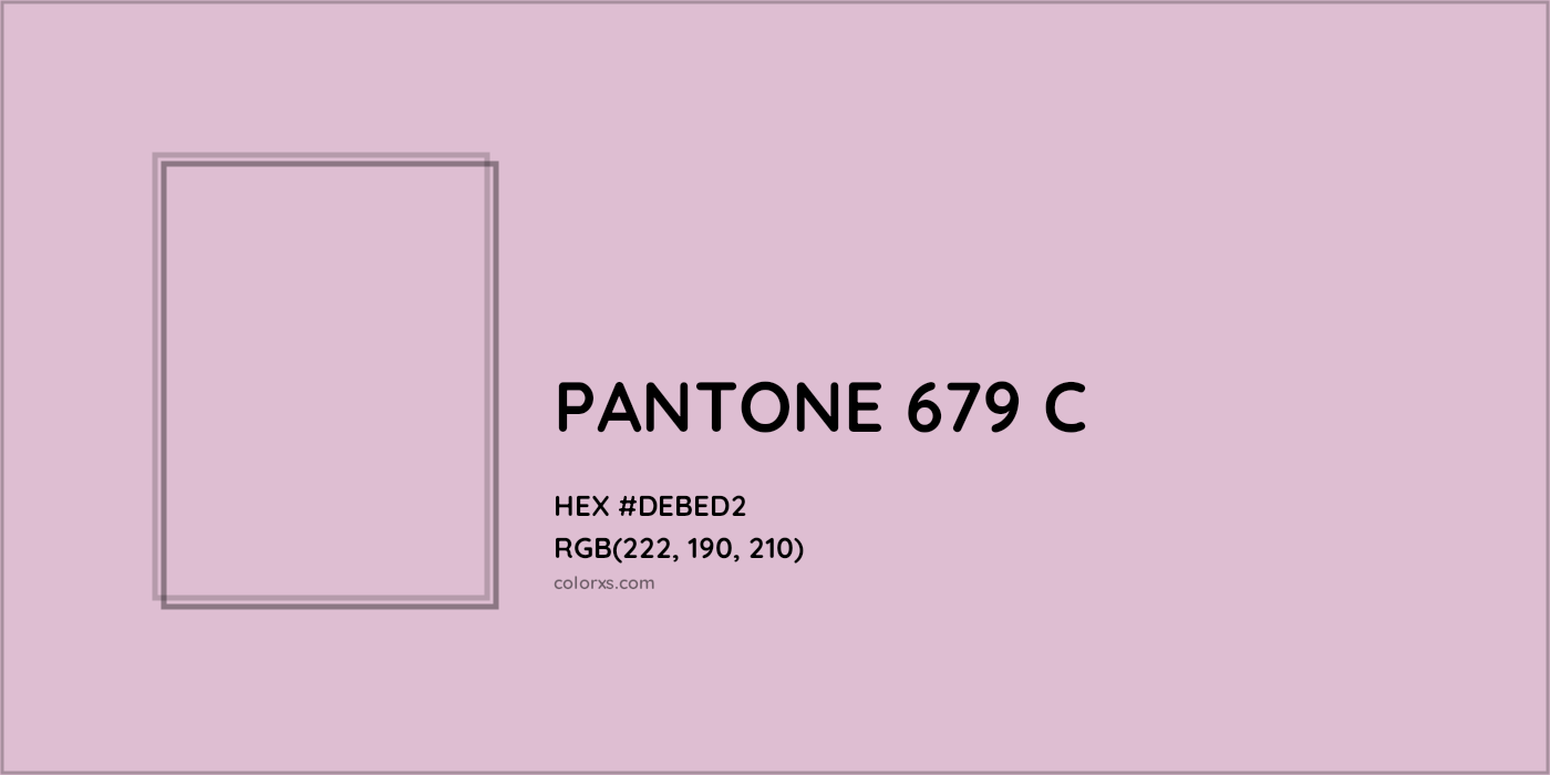 HEX #DEBED2 PANTONE 679 C CMS Pantone PMS - Color Code