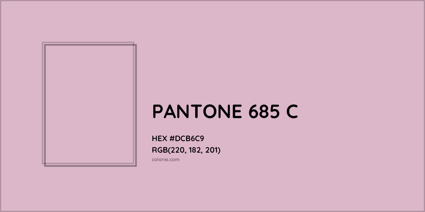 HEX #DCB6C9 PANTONE 685 C CMS Pantone PMS - Color Code