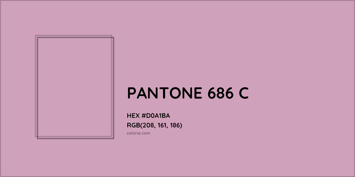 HEX #D0A1BA PANTONE 686 C CMS Pantone PMS - Color Code