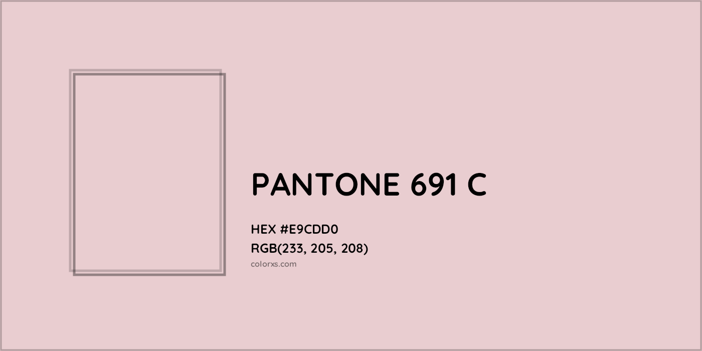 HEX #E9CDD0 PANTONE 691 C CMS Pantone PMS - Color Code