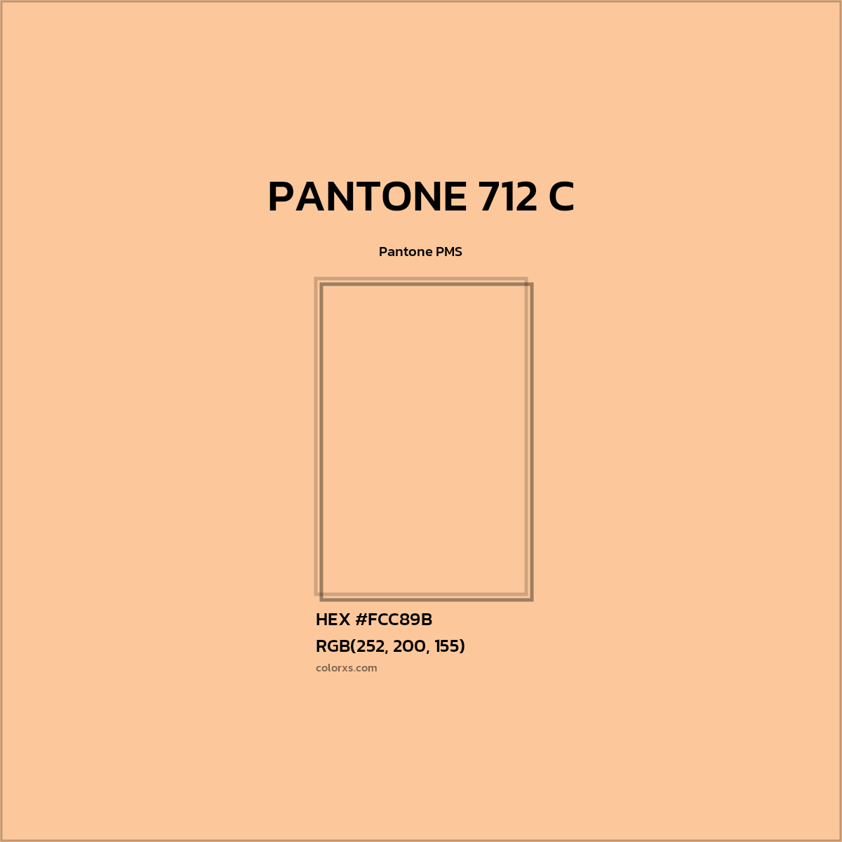 HEX #FCC89B PANTONE 712 C CMS Pantone PMS - Color Code