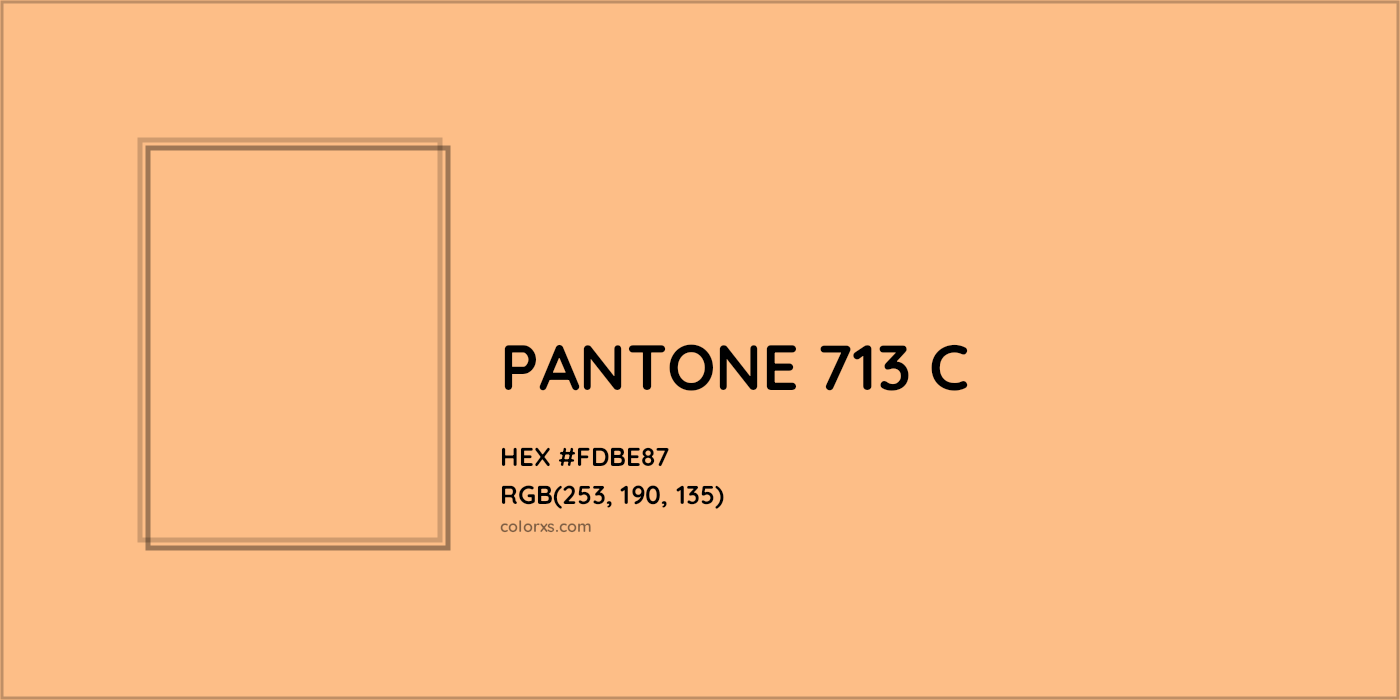 HEX #FDBE87 PANTONE 713 C CMS Pantone PMS - Color Code