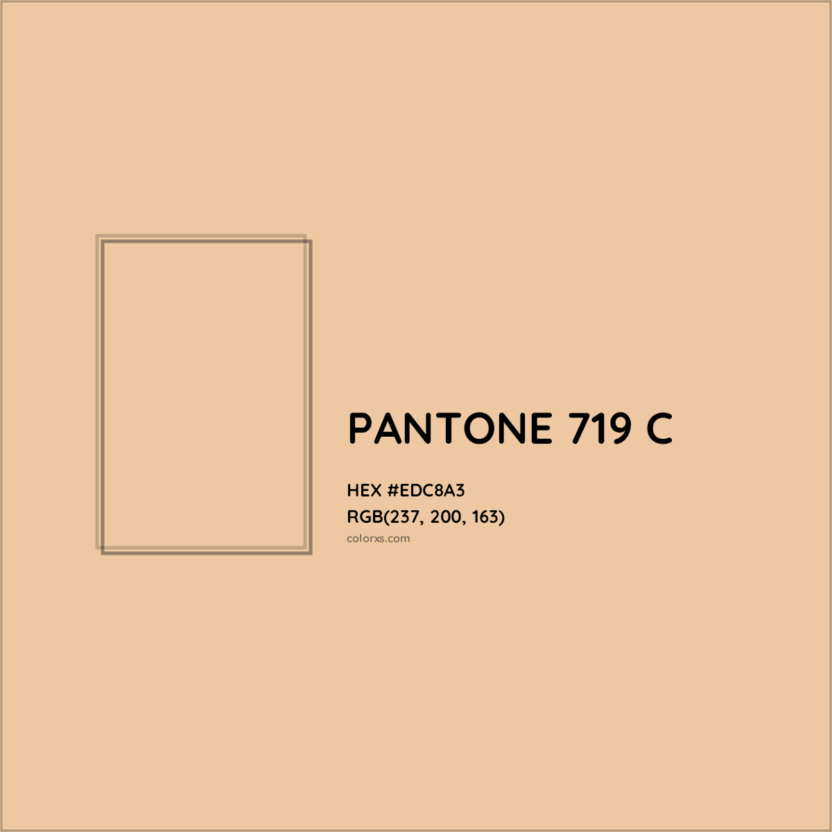 HEX #EDC8A3 PANTONE 719 C CMS Pantone PMS - Color Code