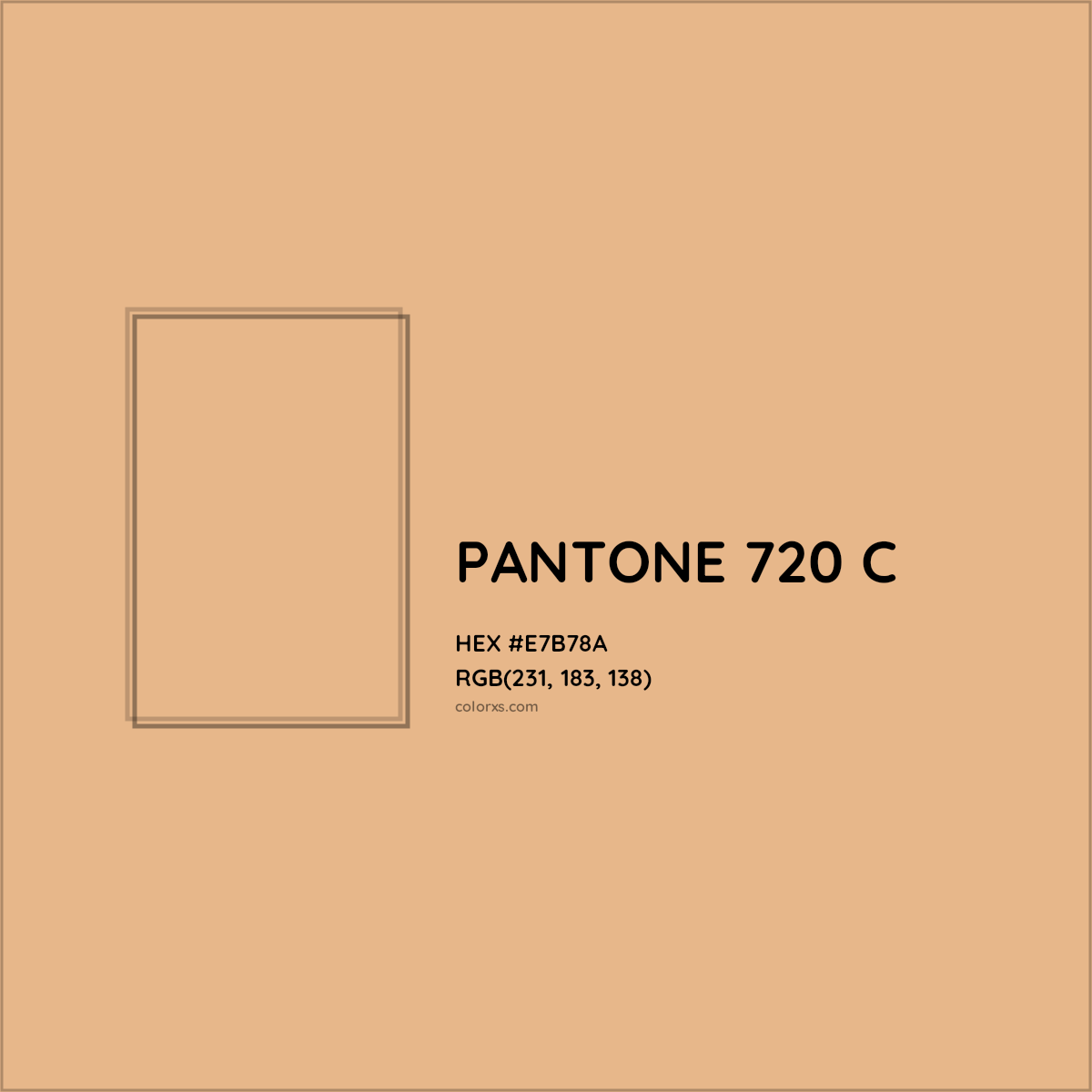 HEX #E7B78A PANTONE 720 C CMS Pantone PMS - Color Code
