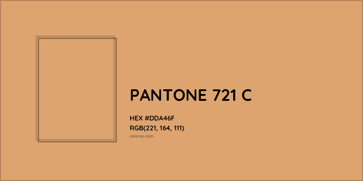 HEX #DDA46F PANTONE 721 C CMS Pantone PMS - Color Code