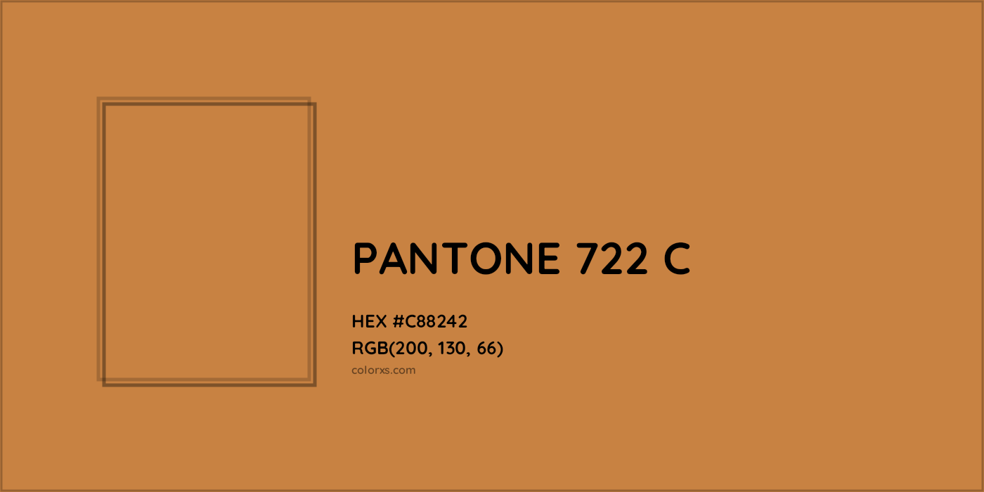 HEX #C88242 PANTONE 722 C CMS Pantone PMS - Color Code