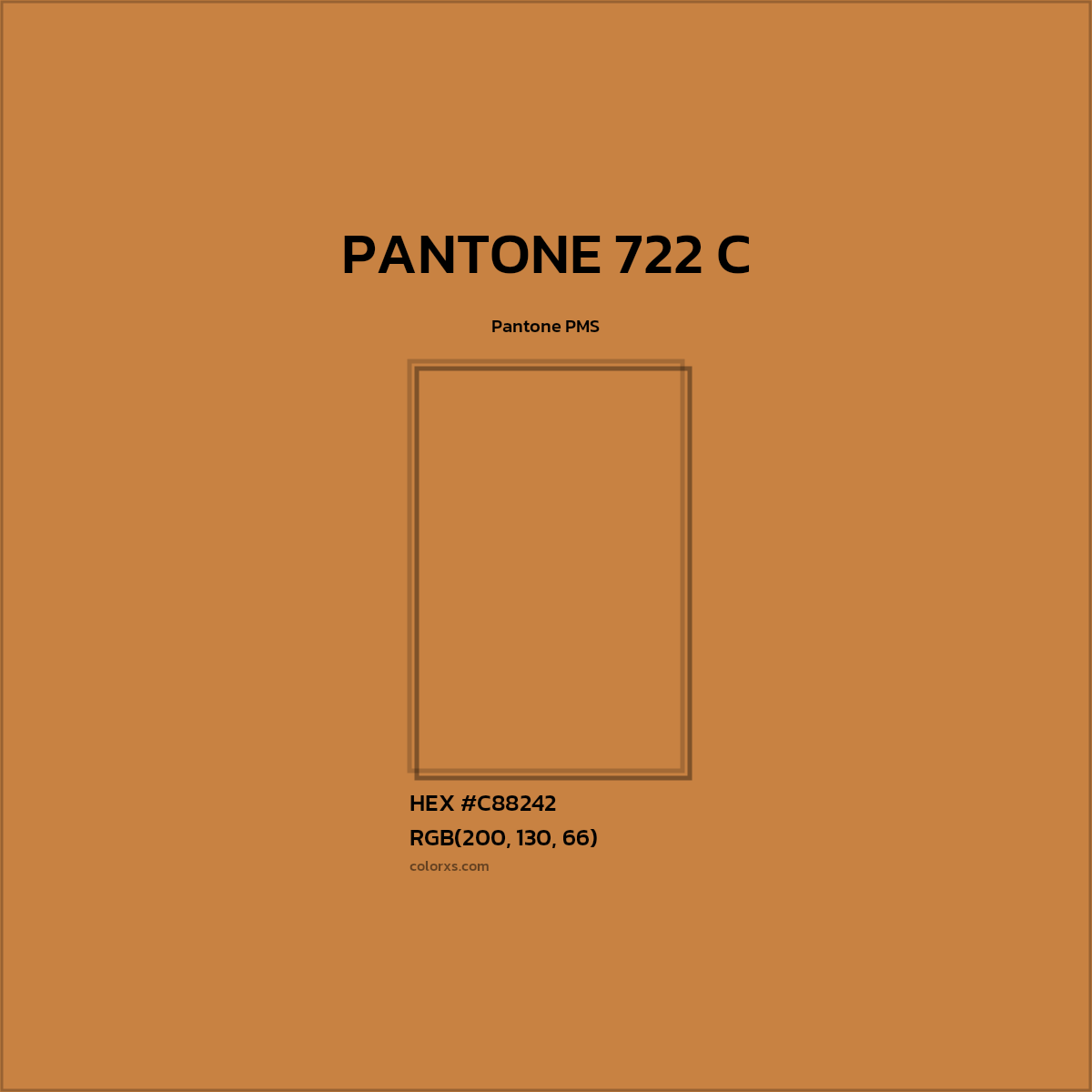 HEX #C88242 PANTONE 722 C CMS Pantone PMS - Color Code