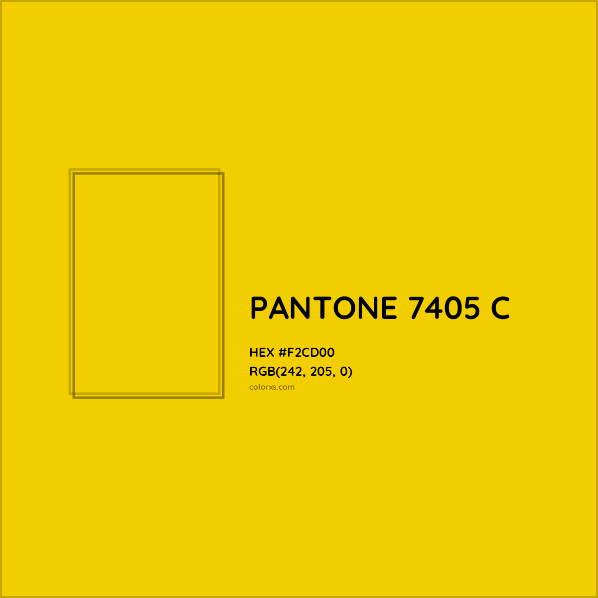 HEX #F2CD00 PANTONE 7405 C CMS Pantone PMS - Color Code