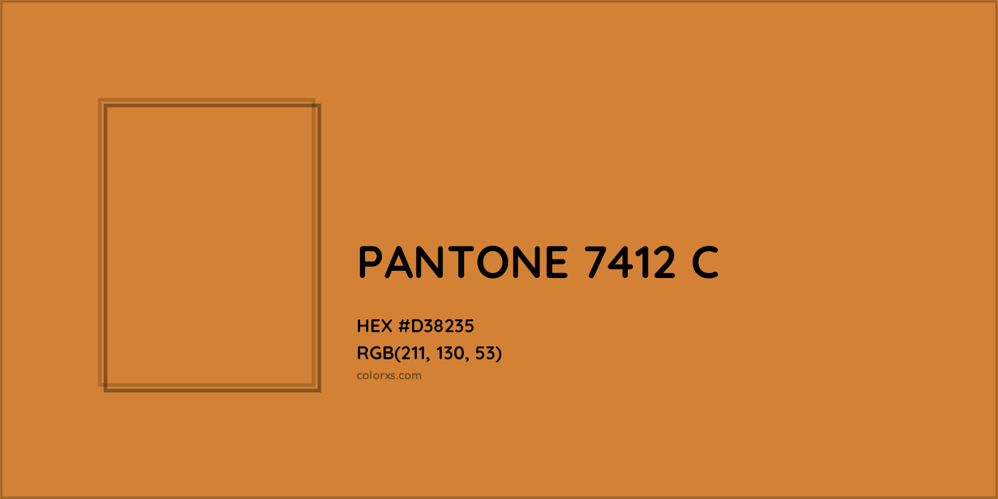 HEX #D38235 PANTONE 7412 C CMS Pantone PMS - Color Code