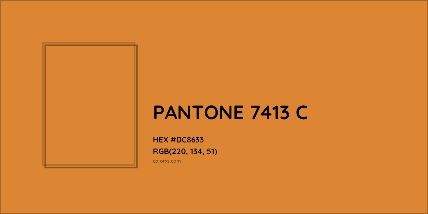 HEX #DC8633 PANTONE 7413 C CMS Pantone PMS - Color Code