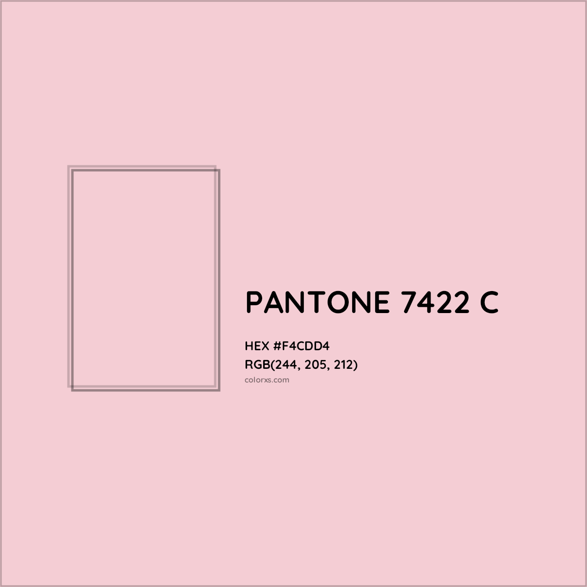 HEX #F4CDD4 PANTONE 7422 C CMS Pantone PMS - Color Code